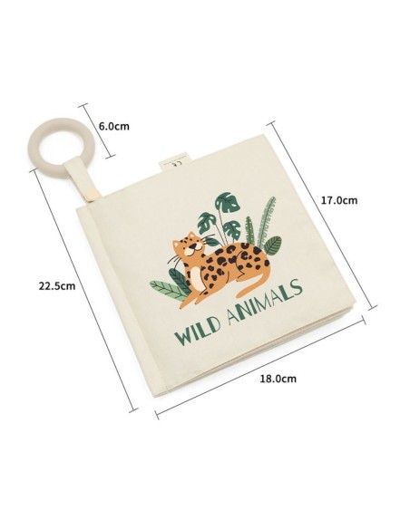 Libro de Tela y Texturas Wild Animals Olmitos +0 Meses