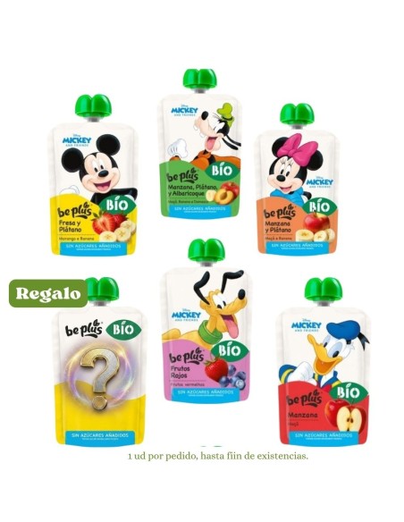 Pack 5 pouch BIO Disney Be Plus 100g frutas ecológicas para bebé surtido