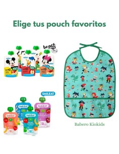 Pack pouch bebé y  babero impermeable Kiokids +4M.