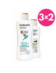 Babaria Leche Infantil SPF50 200 ml + Aftersun Aloe Vera 100 ml | Prot
