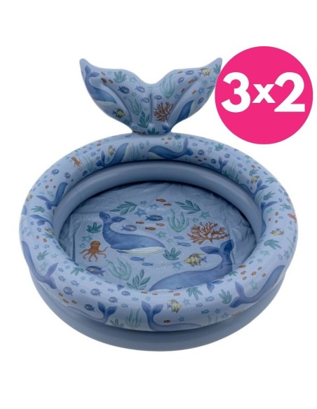 Piscina Infantil de ballena 80 cm +24M Little Dutch