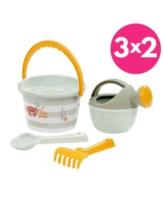 Cubo de playa 5 piezas ocean fresh verde +12 m Little Dutch