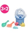 Cubo Playa Azul Kiokids 25x18 cm – Juguete Playa Bebé