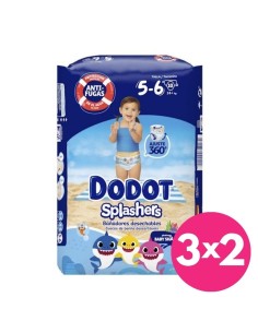 Dodot Splashers Talla 5-6 10 uds (14+ kg)